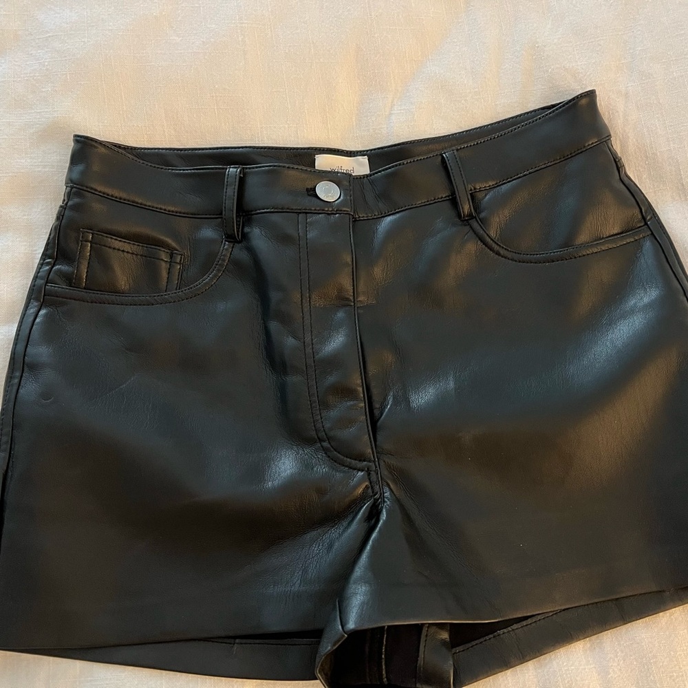 Aritzia Vegan Leather Shorts